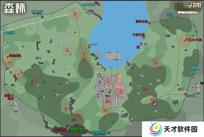 逃离塔科夫森林撤离点地图 逃离塔科夫森林中文地图