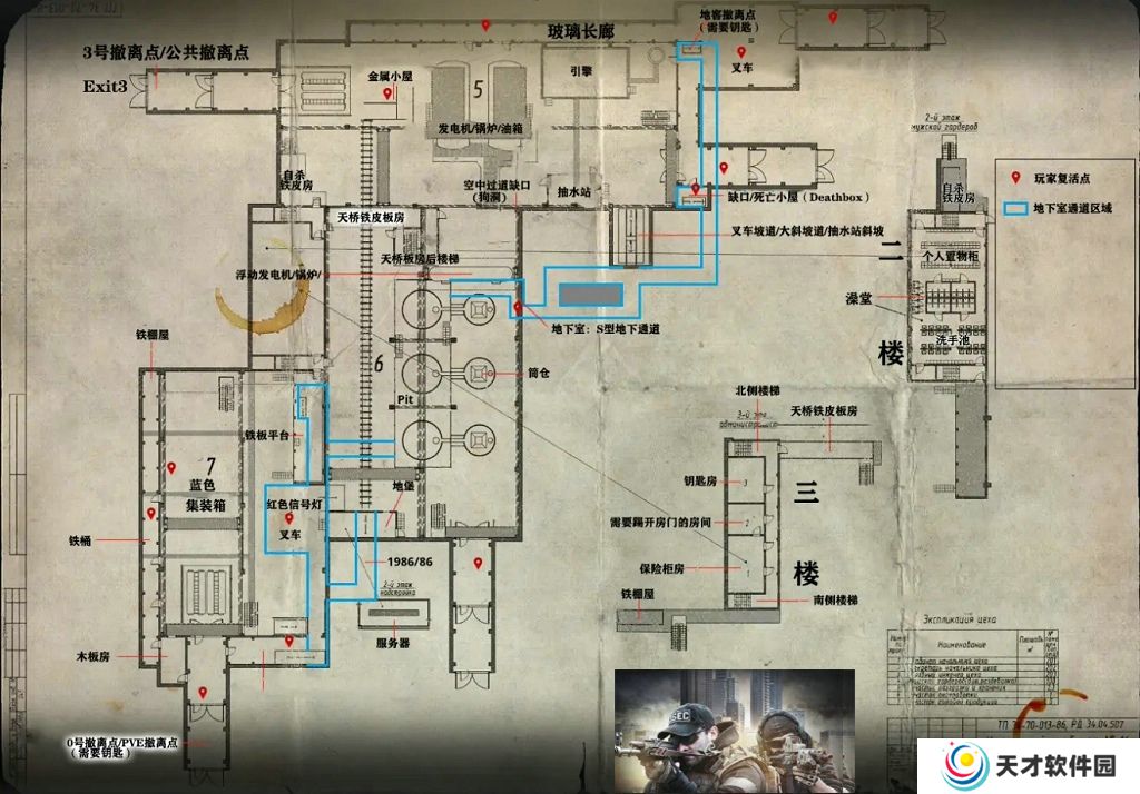 逃离塔科夫工厂逃离点地图 塔科夫工厂中文地图